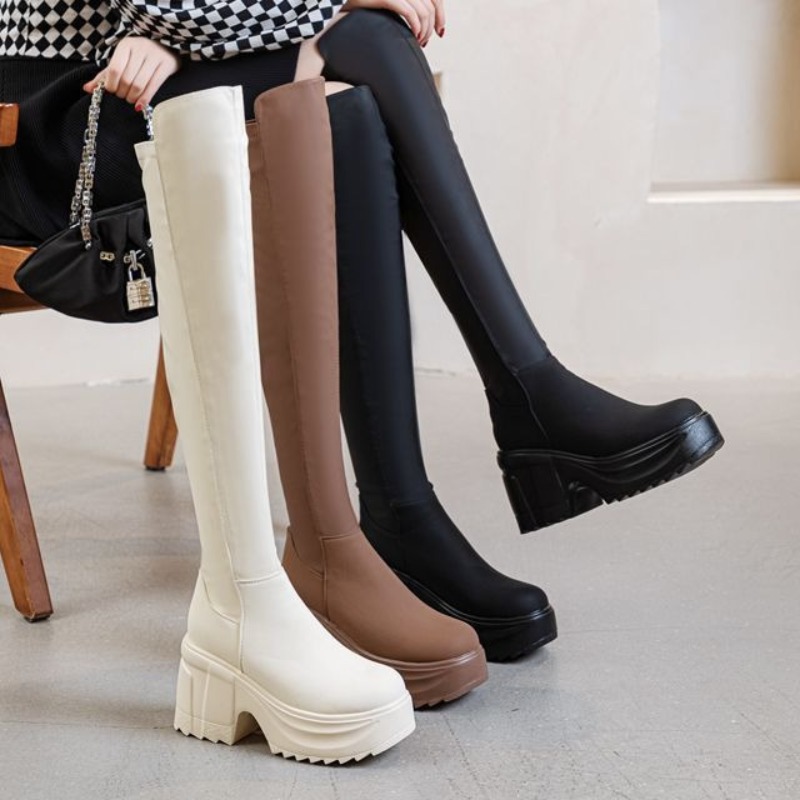 Womens Knee High Thick Sole Wi - Formal Wear Women Us 리뷰 및 가격