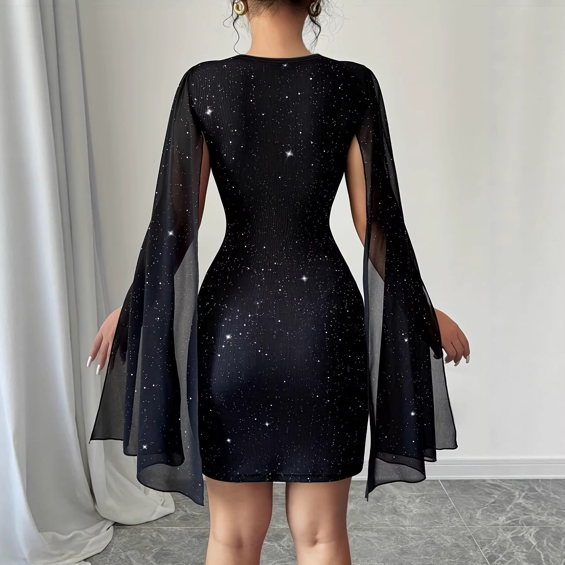 V Neck Bodycon Midi Dress Eleg - Formal Wear Women Us 리뷰 및 가격
