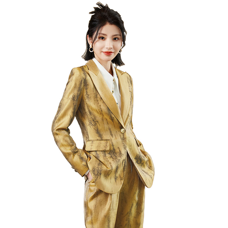 Women Golden Black Formal Pant - Women Formal Wear With Tie 리뷰 및 가격