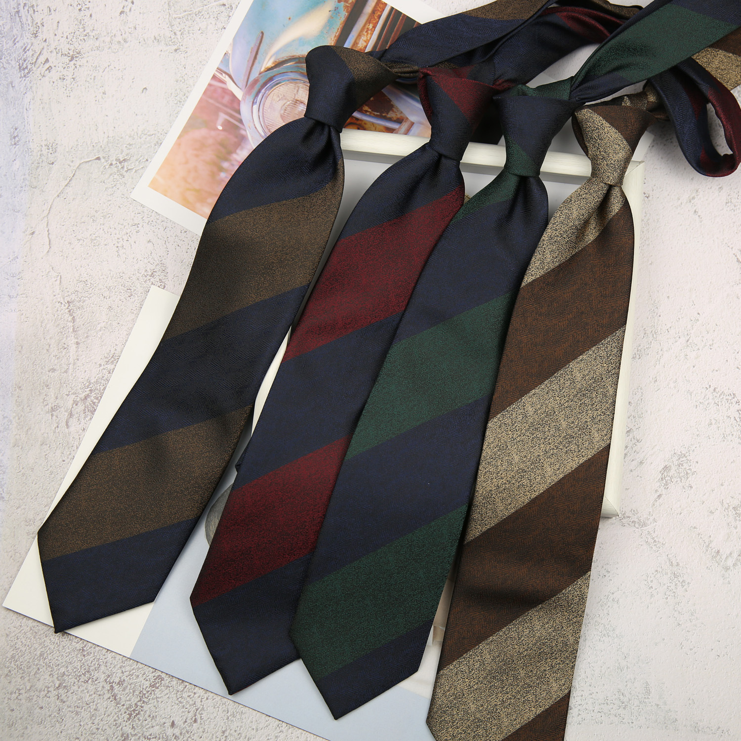 Fashion 8cm Navy Striped Neckt - Women Formal Wear With Tie 리뷰 및 가격