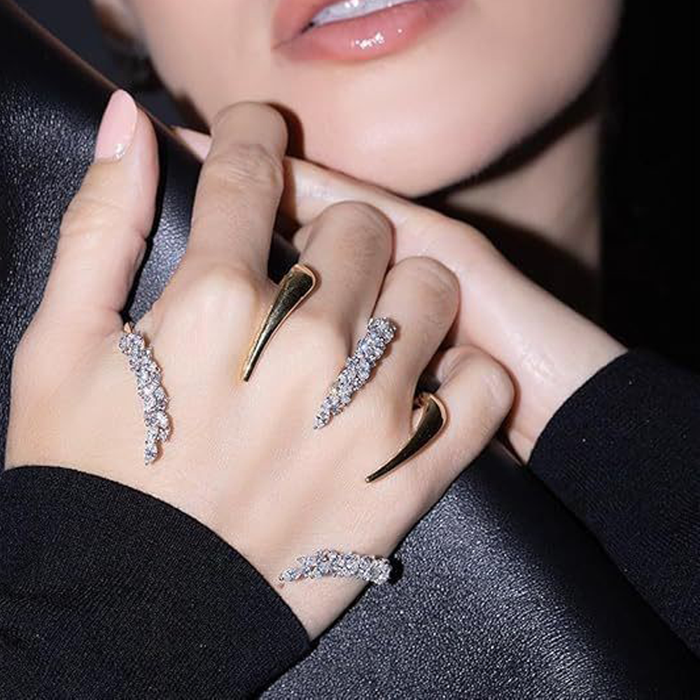 Edgy Wheat-Shape Crystal Open  - Women Formal Wear Look 리뷰 및 가격