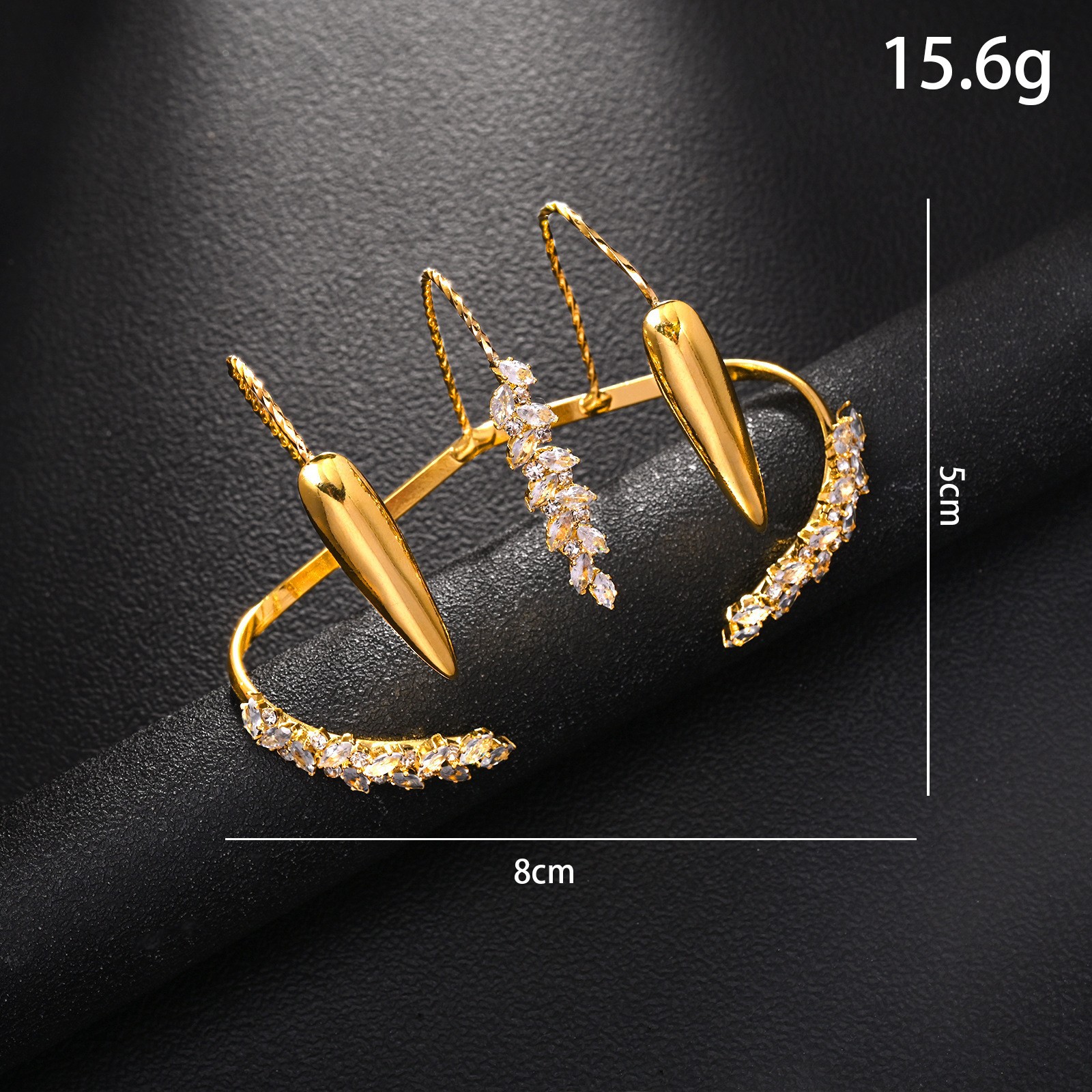 Edgy Wheat-Shape Crystal Open  - Women Formal Wear Look 리뷰 및 가격