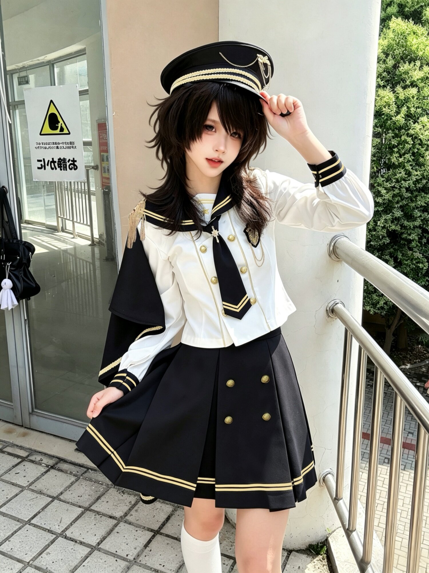 JK Sailor Suit Sweet and Hands - Pencil Skirt Midi 리뷰 및 가격