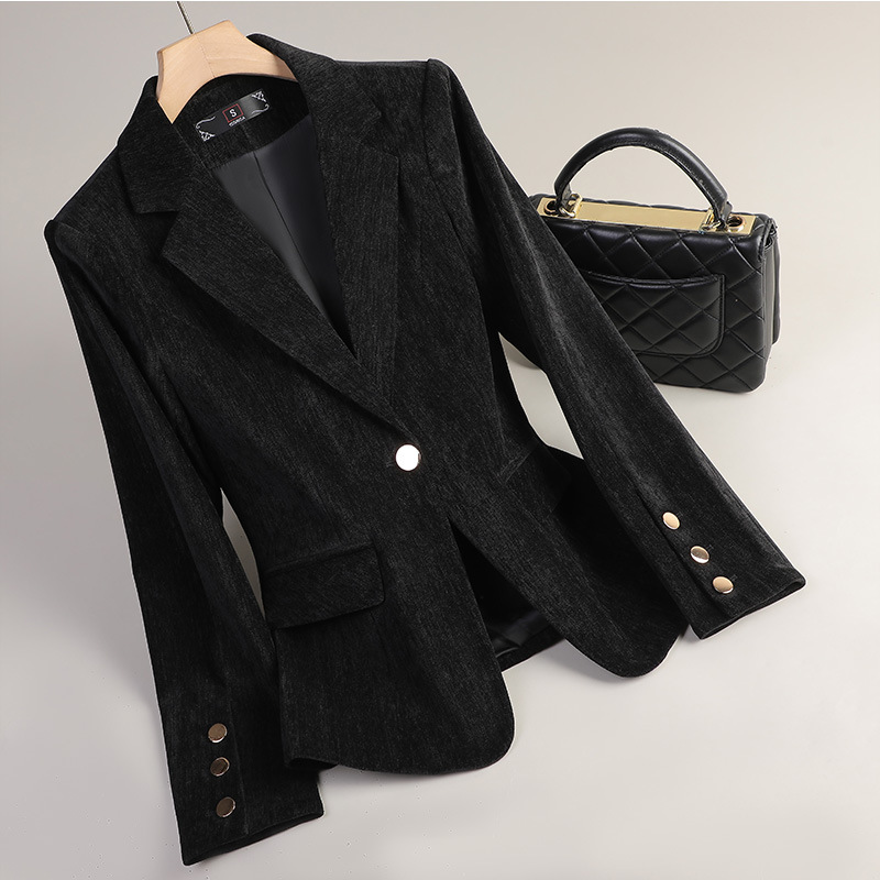 Yellow Gold Velvet Blazer Wome - Women Formal Wear Business 리뷰 및 가격