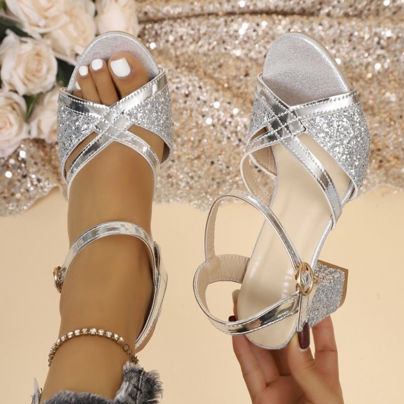 Women Block Heels Sandals Gold - Women'S Formal Wear For Wedding 리뷰 및 가격