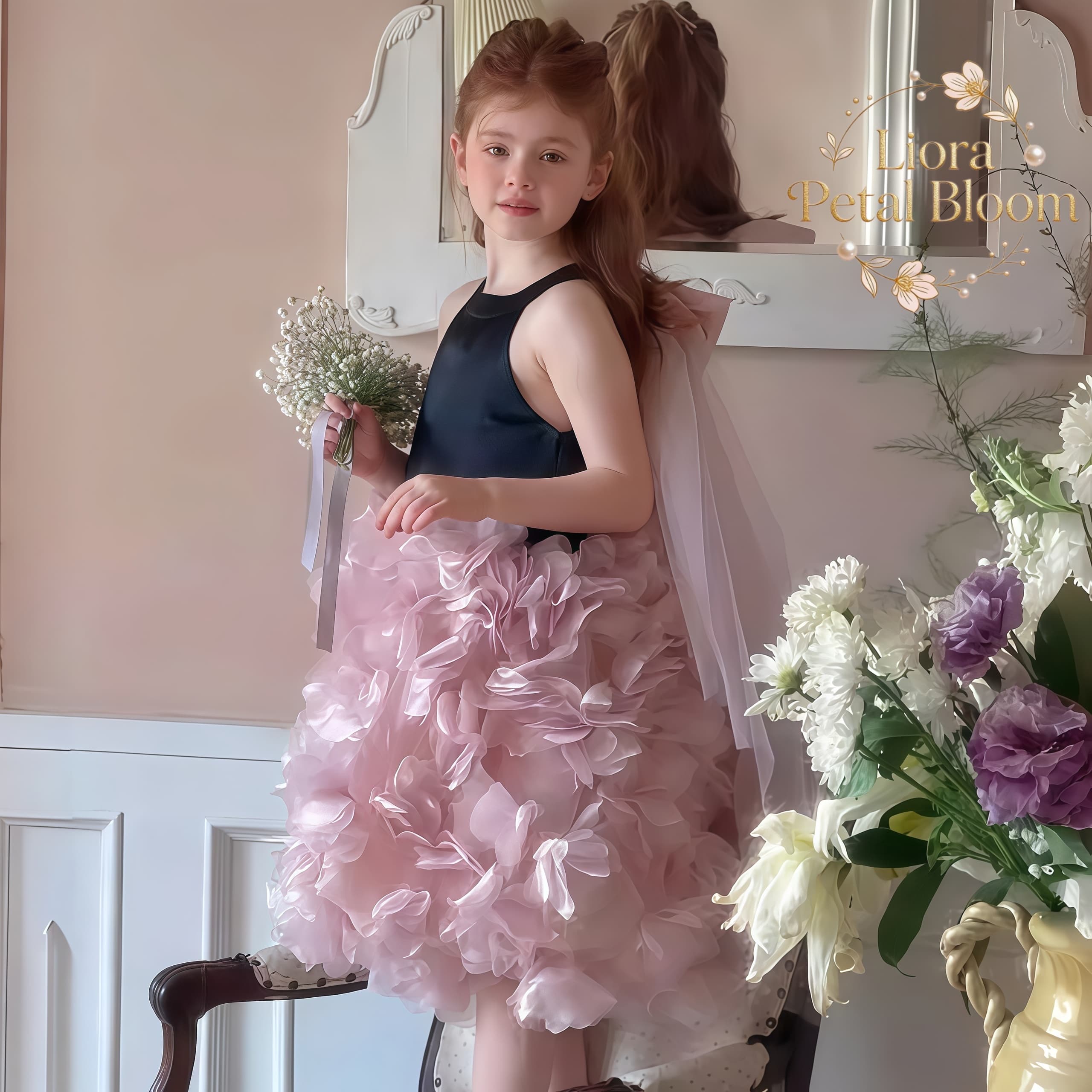Girls' Black Floral Tulle Dres - Formal Wear Women Us 리뷰 및 가격