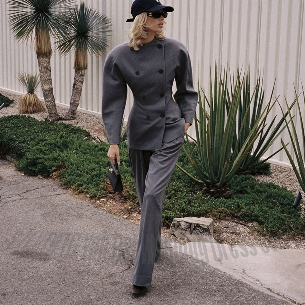 Classic Grey Women's Suit Set  - Women Formal Wear Tailor 리뷰 및 가격