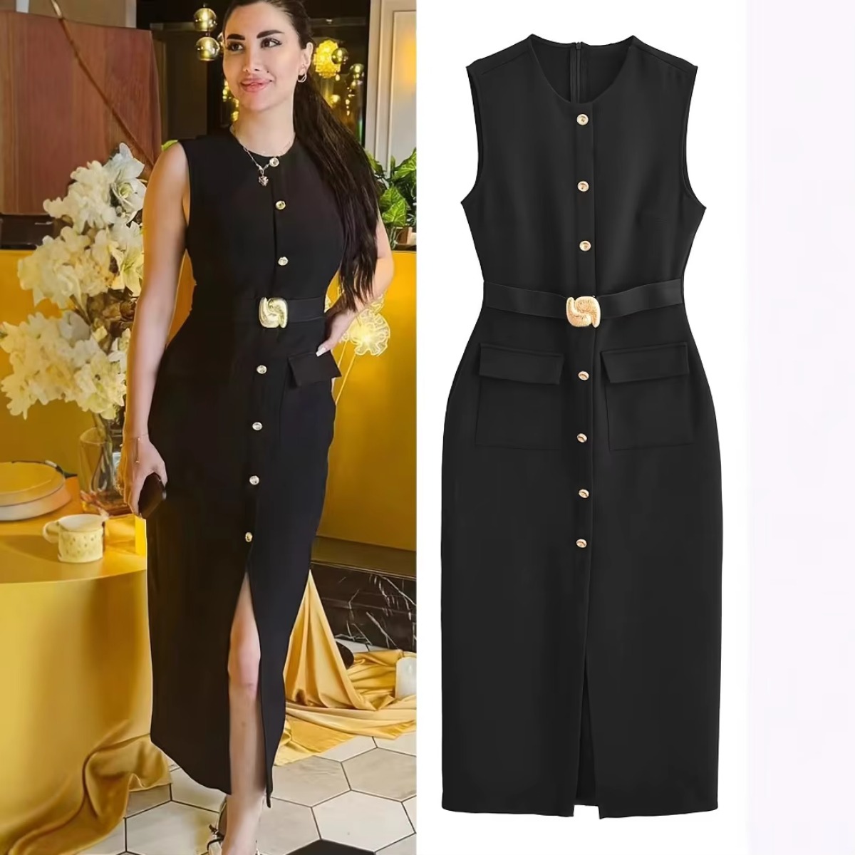 Woman‘s Sleeveless Crew-neck S - Women Formal Wear Tailor 리뷰 및 가격