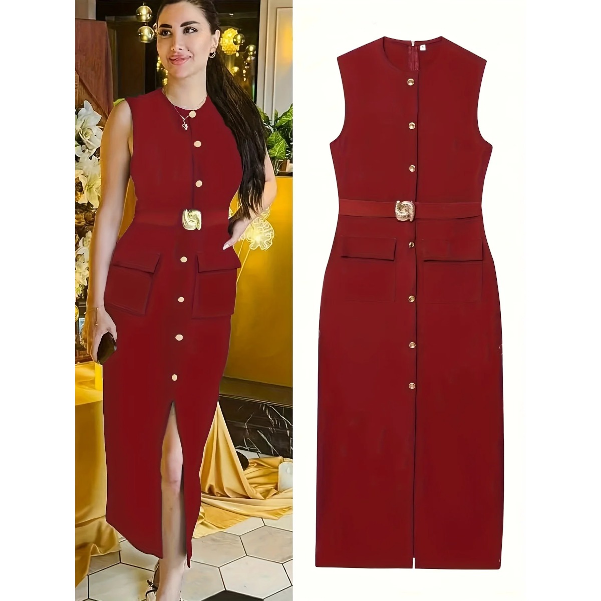 Woman‘s Sleeveless Crew-neck S - Women Formal Wear Tailor 리뷰 및 가격