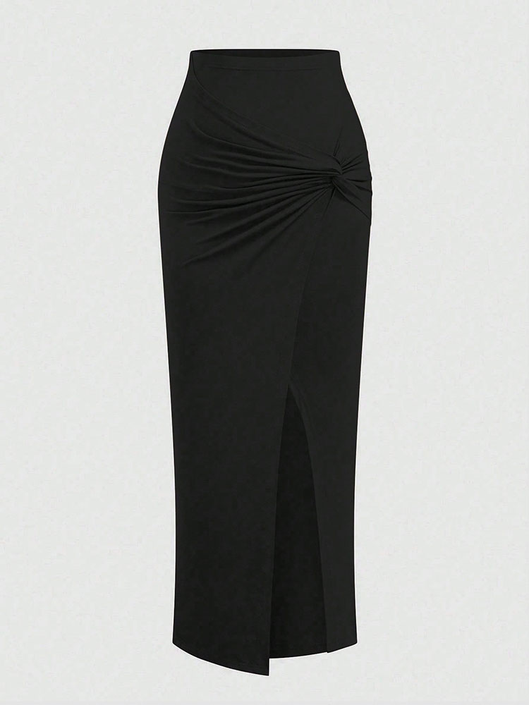 New French High-Waist Retro Kn - Pencil Skirt Midi 리뷰 및 가격