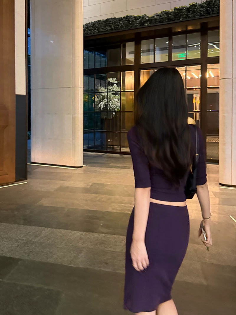 Women French V-Neck Half Sleev - Pencil Skirt Midi 리뷰 및 가격
