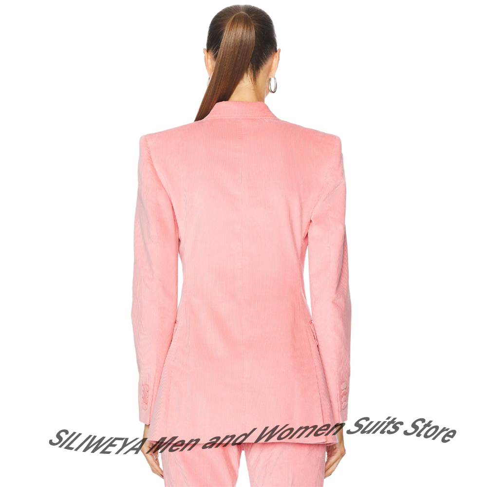 Feminine Pink Corduroy 2Piece  - Women Formal Wear Look 리뷰 및 가격