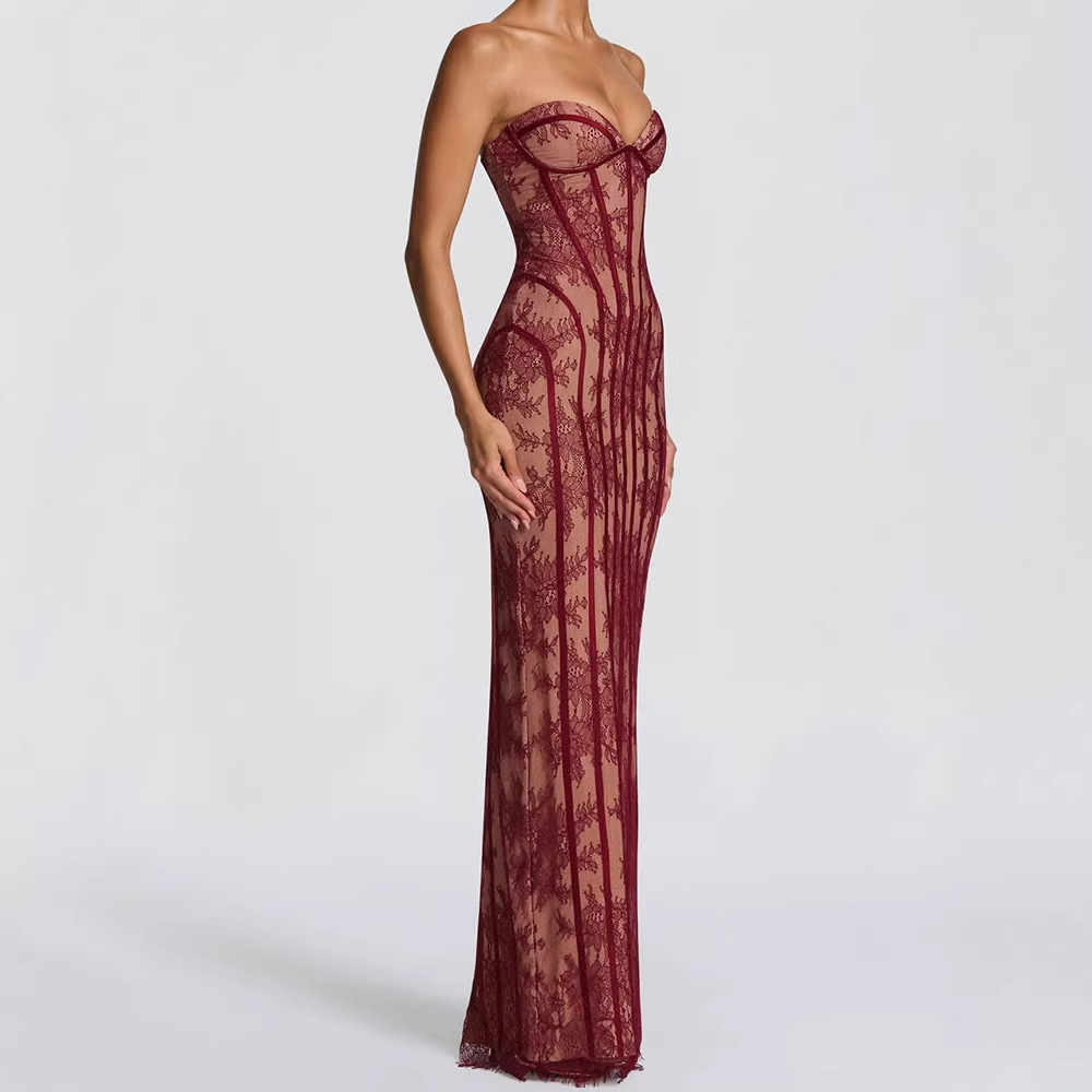 Strapless Bodycon Maxi Dress f - Formal Wear Women Us 리뷰 및 가격