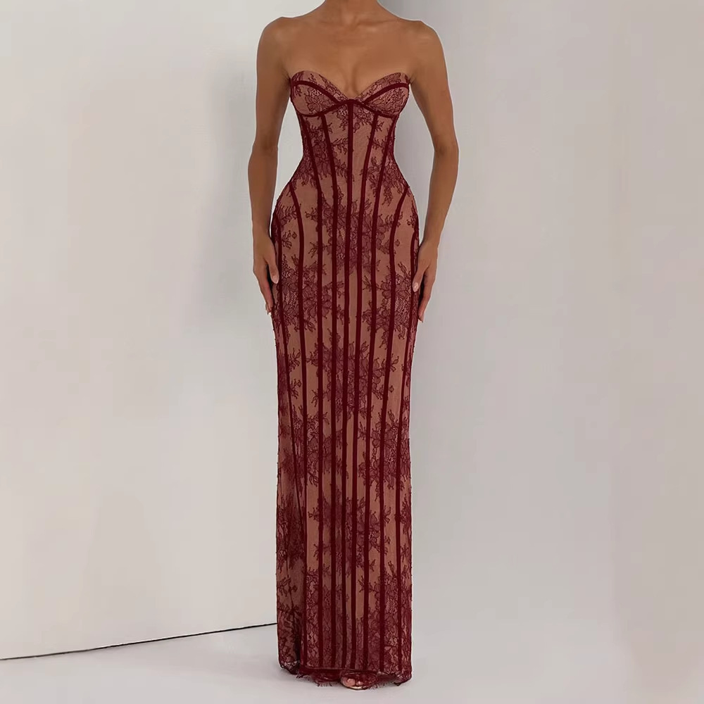 Strapless Bodycon Maxi Dress f - Formal Wear Women Us 리뷰 및 가격