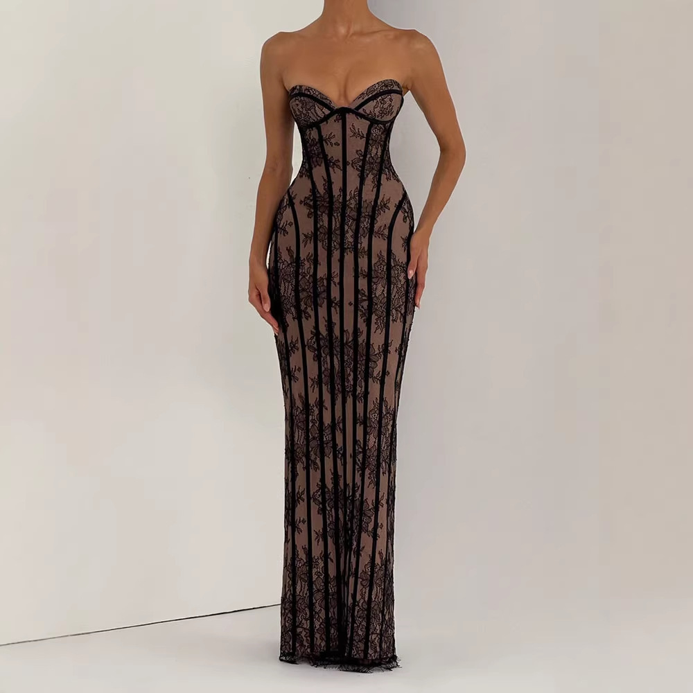 Strapless Bodycon Maxi Dress f - Formal Wear Women Us 리뷰 및 가격