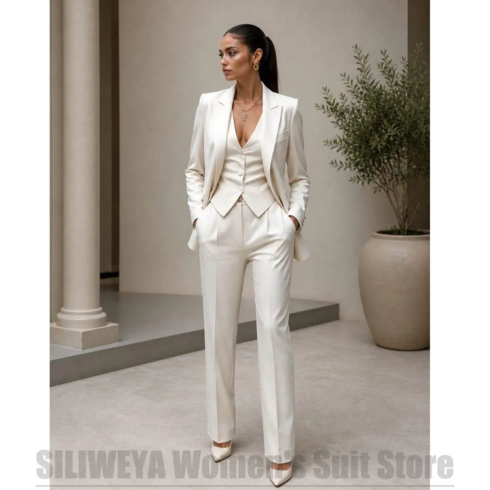 Women 3 Piece Suit Set Blazer  - Women Formal Wear Business 리뷰 및 가격