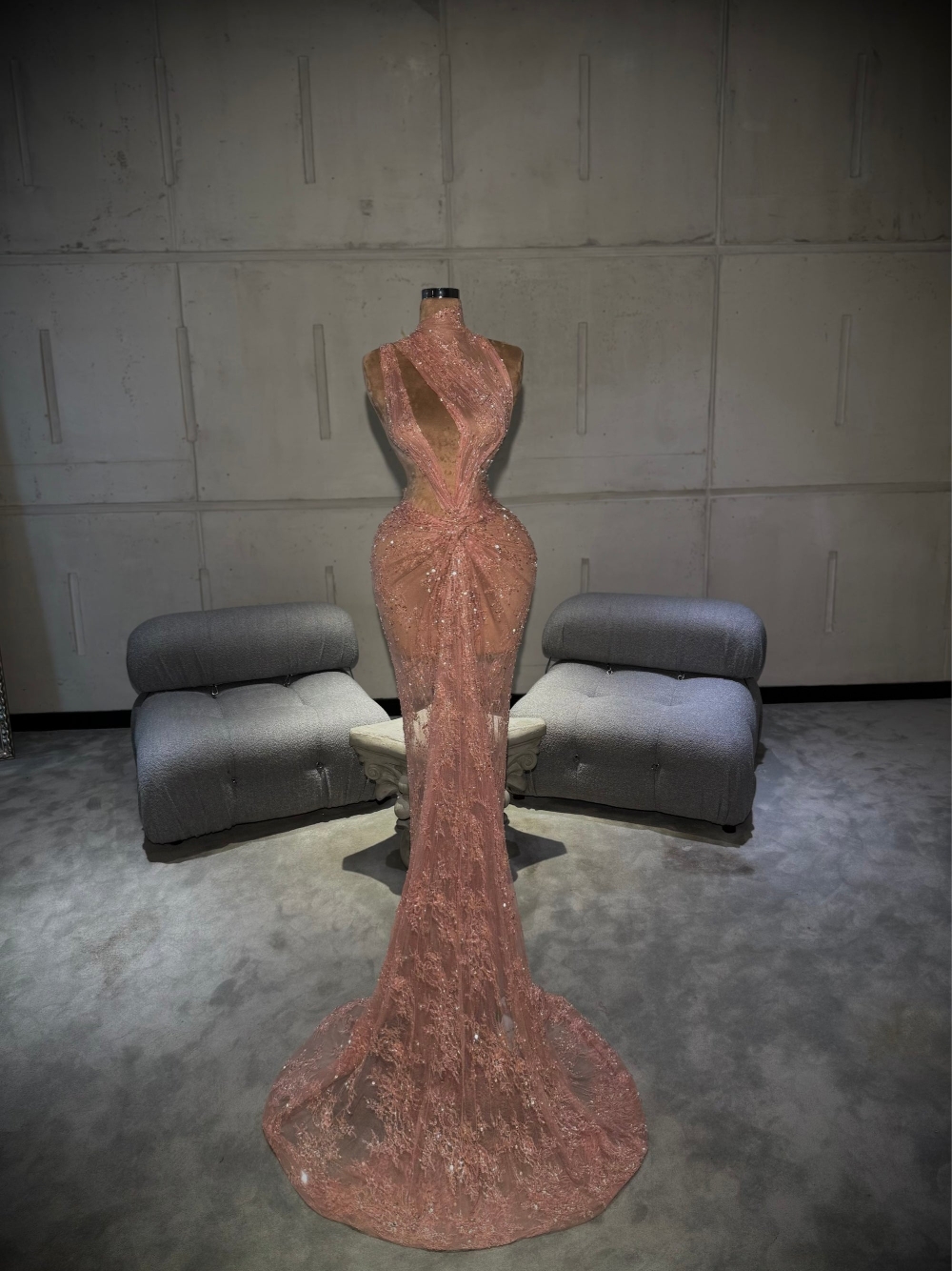 See Through Pink Soft Mermaid  - Formal Gala Wear Women 리뷰 및 가격