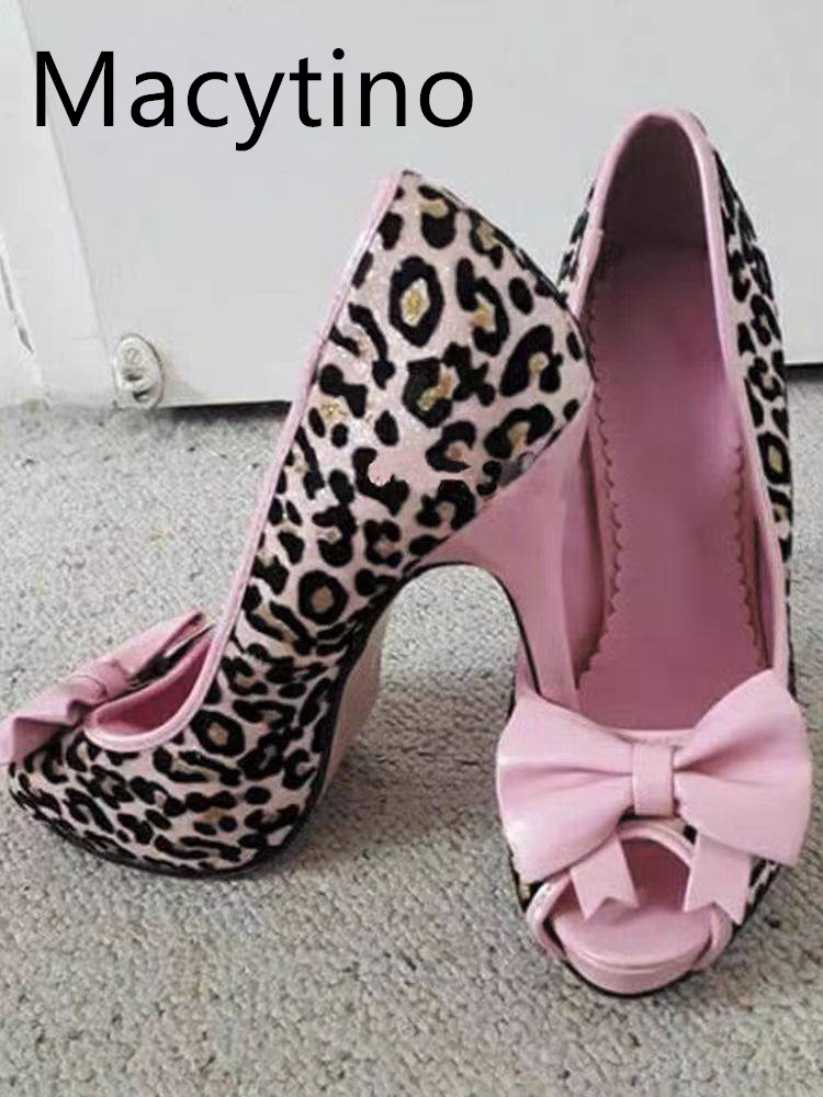 2026 Pink Leopard Print Bow Hi - Women'S Formal Wear For Wedding 리뷰 및 가격