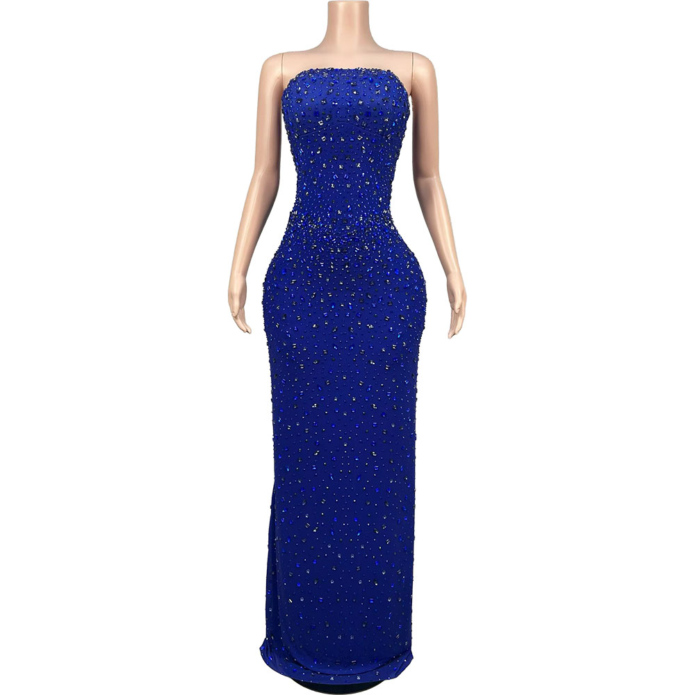 Sparkly Rhinestone Blue Strapl - Formal Gala Wear Women 리뷰 및 가격