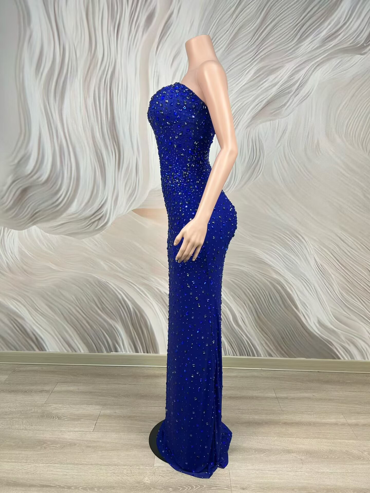Sparkly Rhinestone Blue Strapl - Formal Gala Wear Women 리뷰 및 가격