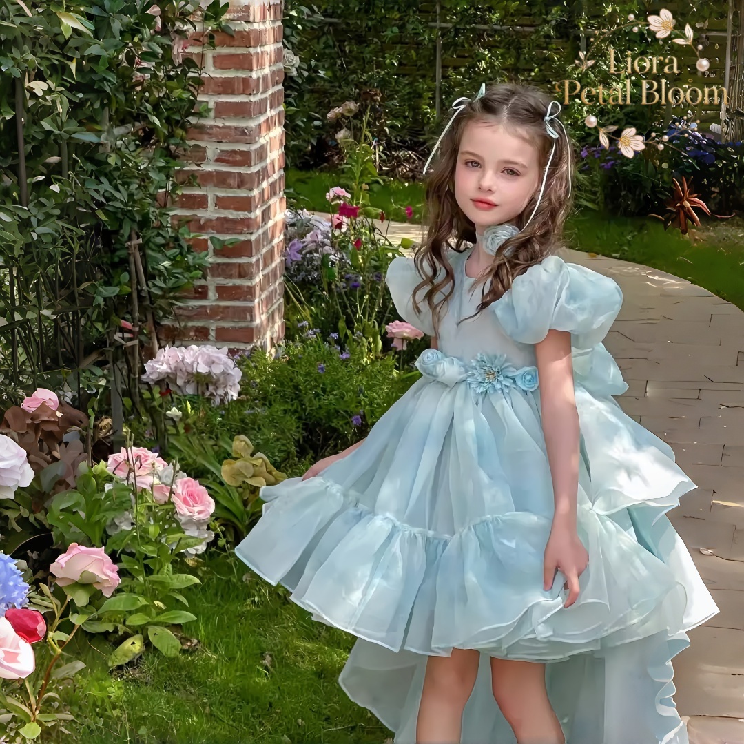 Blue Tulle Gown  Girls' Bow Pa - Formal Wear Women Us 리뷰 및 가격