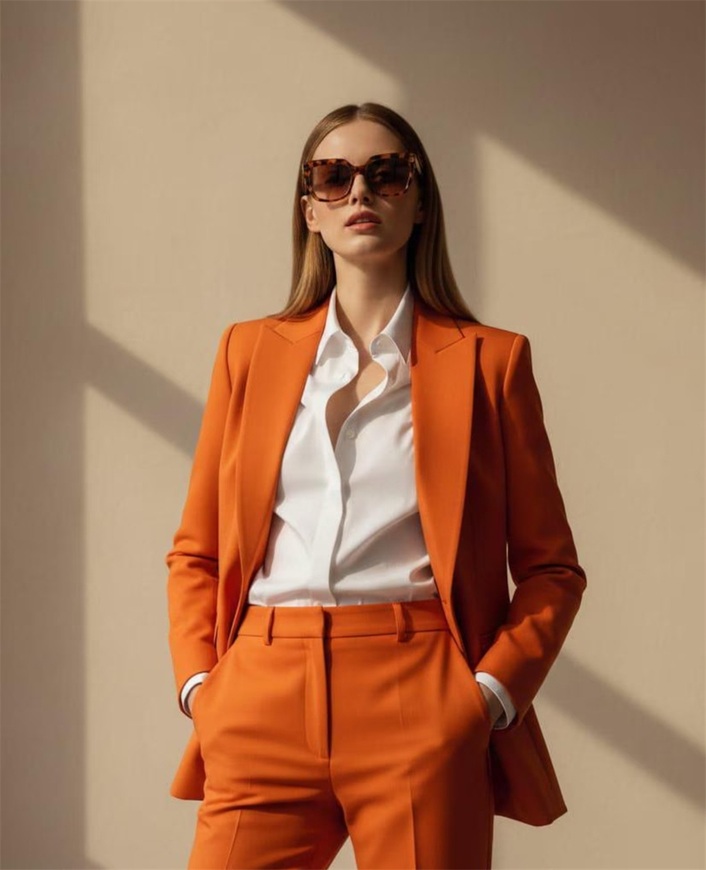Women’s Orange Power Suit 2 Pi - Women Formal Wear Tailor 리뷰 및 가격